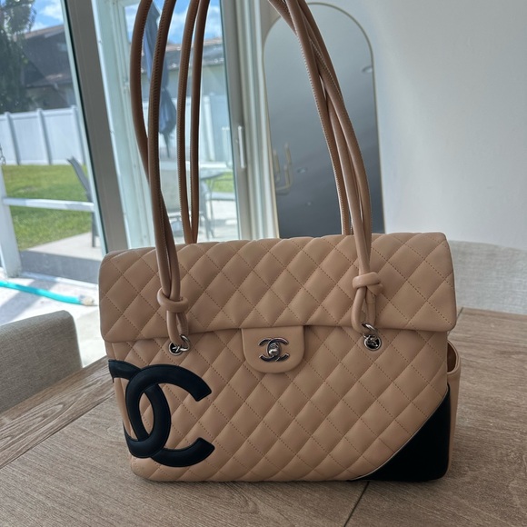 CHANEL Beige Matelasse Cambone Line Shoulder Bag - Picture 2 of 13